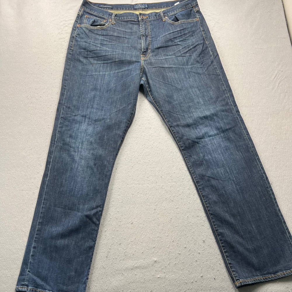 Lucky Brand 181 Relaxed Straight Jeans Mens 40x34 Dark Wash Denim Blue 1637